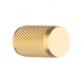 Beslagsboden knopgreb 409 m/crystal cut - B�rstet messing