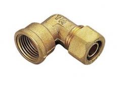 Vinkelløbende kompressionsovergang med muffe - 1/2