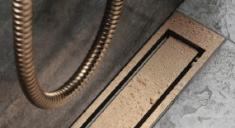 Unidrain Highline ramme - Børstet kobber 900/12 Unidrain Highline ramme - Børstet kobber 900/12