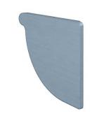Rheinzink endebund til hjre 333 mm 1/4-rund. Til lodning. prePatina ECO ZINC blaugrau