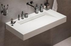 Ideavit Solidsquare 90 hndvask t/vg - Uden overlb - Uden hanehul