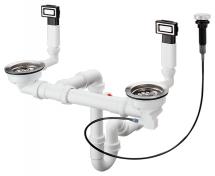 hansgrohe D15-11 automatisk af- og overlbsst til dobbelt vask