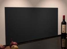 Firkantet stænkplade til køkken - 80 x 40 cm - Mat sort glas