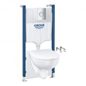 Grohe Solido Bau 5-i-1 toiletpakke inkl. sde m. softclose, cisterne og krom betjening