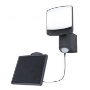 Lutec Solar Sunshine udendrslampe m/PIR-sensor og solceller - Lille - Mrk gr