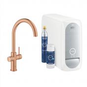 Grohe Blue Home kkkenbatteri m/C-tud - Brstet warm sunset