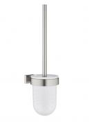 Grohe Essentials Cube toiletbørste t/væg - Supersteel