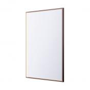 Cassøe Siena firkantet spejl m/LED lys - 60x80 cm - Mat bronze