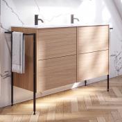 Dansani Luna Classic 120 møbelsæt m/Angular vask og skuffer - Lys eg, lameller