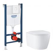 Grohe Start Round toiletpakke inkl. sde m/SoftClose, cisterne og betjening i hvid