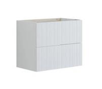 Dansani Luna vaskeskab 60x64 m/skuffer - Hvid mat/riflet