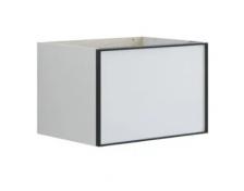 Dansani Luna Mini vaskeskab 60x40 m/skuffer - Hvid mat/sort ramme