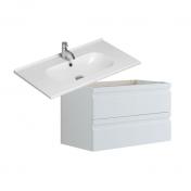 Dansani Luna Urban 80 møbelsæt m/Kantate vask og integrerede greb - Hvid mat