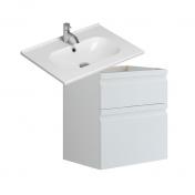 Dansani Luna Urban 60 møbelsæt m/Kantate vask og integrerede greb - Høj - Hvid mat