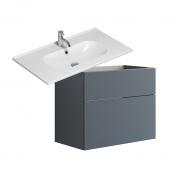 Dansani Luna Urban 80 møbelsæt m/Kantate vask og skuffer - Høj - Grå mat