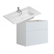 Dansani Luna Urban 80 møbelsæt m/Minore vask og skuffer - Høj - Hvid mat