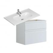 Dansani Luna Urban 80 møbelsæt m/Kantate vask og integrerede greb - Høj - Hvid mat