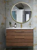 Dansani Luna Urban 100 møbelsæt m/Kantate vask og skuffer - Høj - Brun eg