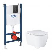 Grohe Essence toiletpakke inkl. sde, cisterne og mat sort betjening