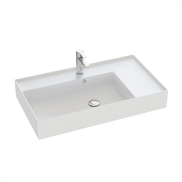 Dansani Luna Azym 81 asymmetrisk håndvask t/møbel - Venstre - 1 hanehul