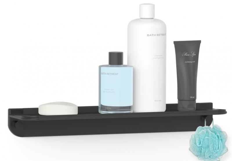 HeFe Glide hylde med skruefri montering - Mat sort HeFe Glide hylde med skruefri montering - Mat sort