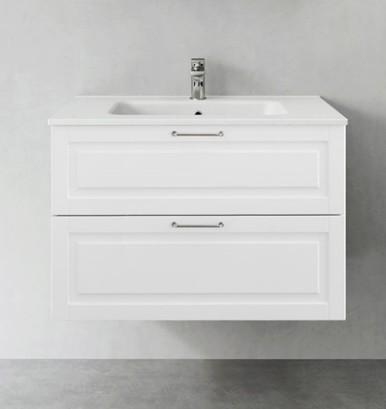 Hafa Grace 80 møbelsæt m/vask - Mat hvid ramme Hafa Grace 80 møbelsæt m/vask - Mat hvid ramme