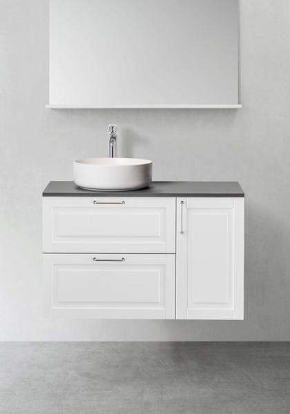 Hafa Grace 90 underskab m. 2 skuffer og 1 sideskab - Hvid mat rammefront Hafa Grace 90 underskab m. 2 skuffer og 1 sideskab - Hvid mat rammefront