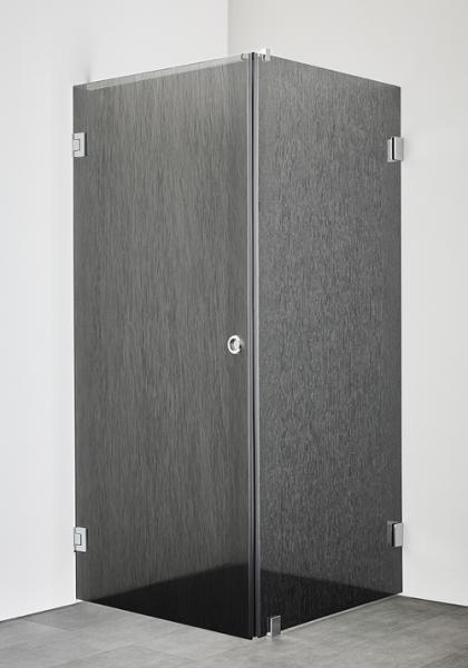 Hafa Infinity bruseniche m/fast væg - Lace glas - Krom - 90x90 cm Hafa Infinity bruseniche m/fast væg - Lace glas - Krom - 90x90 cm