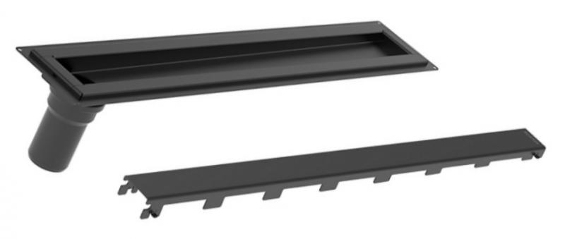 Blucher Waterline 700 mm afløb m/Copenhagen Line rist - Sort Blucher Waterline 700 mm afløb m/Copenhagen Line rist - Sort