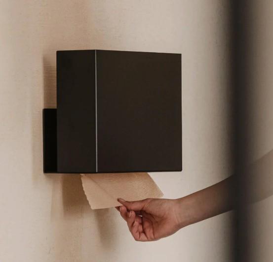 HeFe Vilnius papirdispenser - Mat sort HeFe Vilnius papirdispenser - Mat sort