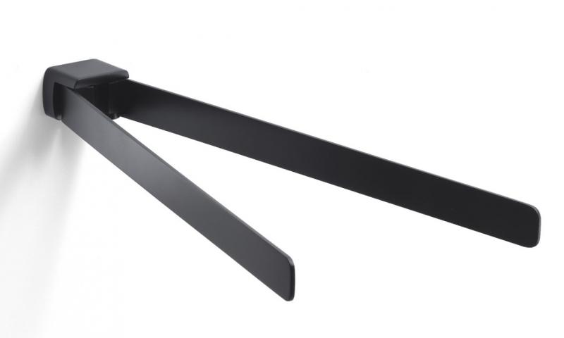 Hefe Piren dobbelt håndklædeholder - Mat sort Hefe Piren dobbelt håndklædeholder - Mat sort