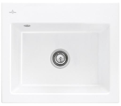 Villeroy & Boch Subway 60 S Flat k&oslash;kkenvask i porcel&aelig;n t/planlimning