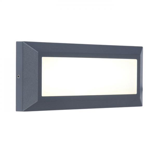 Lutec Architectural Helena udendørslampe til væg - 23 x 10 cm - Mørk grå Lutec Architectural Helena udendørslampe til væg - 23 x 10 cm - Mørk grå