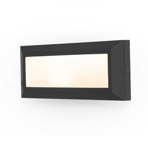Lutec Architectural Helena udendørslampe til væg - 23 x 10 cm - Mat sort Lutec Architectural Helena udendørslampe til væg - 23 x 10 cm - Mat sort
