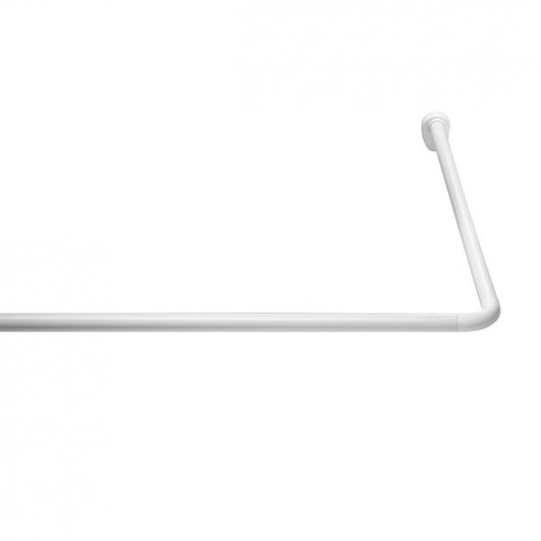 Ridder universal badeforhængsstang - 90 x 90 cm - Hvid