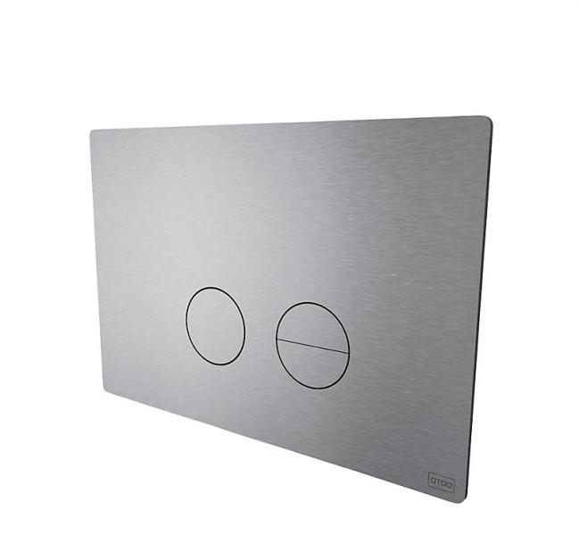 QTOO betjeningsplade til Geberit Sigma 112 - Børstet rustfrit stål QTOO betjeningsplade til Geberit Sigma 112 - Børstet rustfrit stål