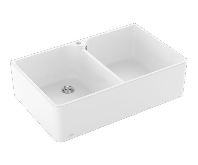 Villeroy & Boch Farmhouse 80 X dobbelt køkkenvask i keramik - CeramicPlus