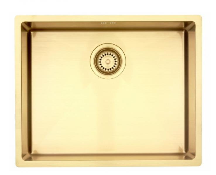 Lavabo Kubus 500 Soft køkkenvask - Messing PVD