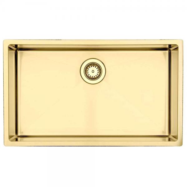 Lavabo Kubus 700 Soft køkkenvask - Messing PVD