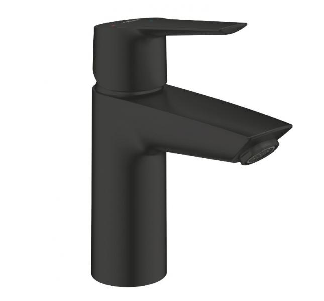 Grohe Start S håndvaskarmatur m/koldstart og push open bundventil - Mat sort Grohe Start S håndvaskarmatur m/koldstart og push open bundventil - Mat sort