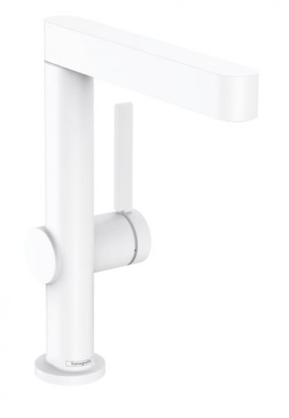 Hansgrohe Finoris 230 håndvaskarmatur m/svingtud og push-open bundventil - Mat hvid