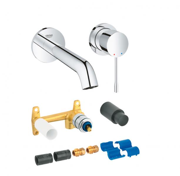 Grohe Essence New komplet armatur til indbygning i væg - Krom Grohe Essence New komplet armatur til indbygning i væg - Krom