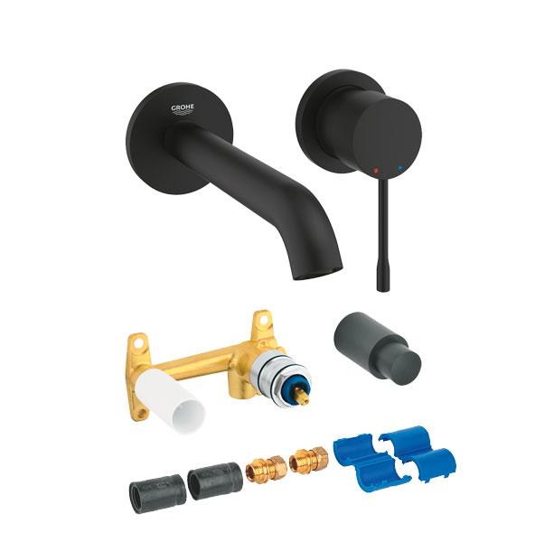 Grohe Essence New komplet armatur til indbygning i væg - Mat sort Grohe Essence New komplet armatur til indbygning i væg - Mat sort