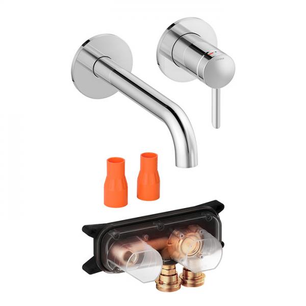 Damixa Iris komplet håndvaskarmatur til indbygning - Krom