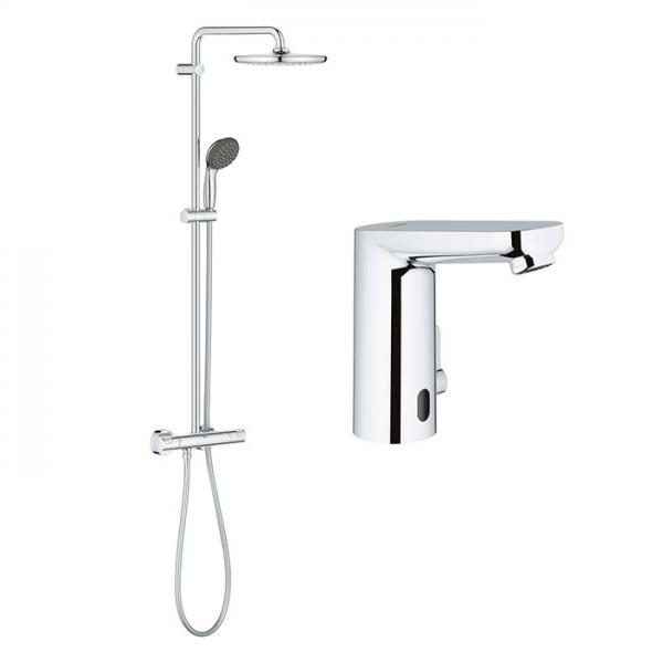 Grohe Eurosmart Cosmopolitan E & Vitalio Start pakke til badeværelset