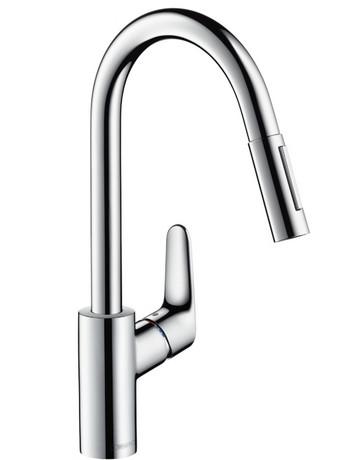 Hansgrohe Focus M41 køkkenarmatur 240 m/udtræk 2jet - Krom