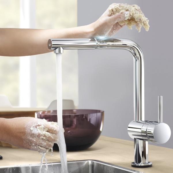 Grohe Minta Touch elektronisk k&oslash;kkenarmatur L-tud m/udtr&aelig;k