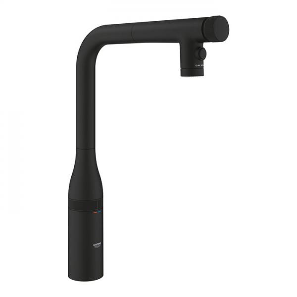 Grohe Essence SmartControl k&oslash;kkenarmatur m/udtr&aelig;k - Mat sort