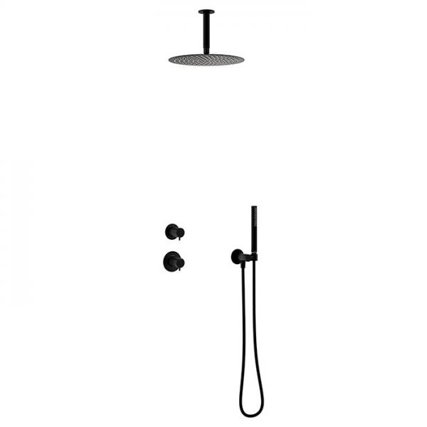 Damixa Iris DS 2 brusesystem til indbygning - Loft - Mat sort Damixa Iris DS 2 brusesystem til indbygning - Loft - Mat sort