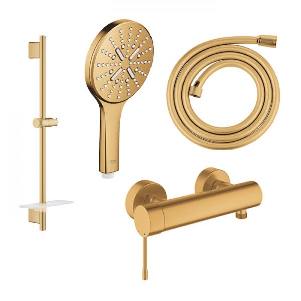 Grohe Rainshower SmartActive komplet brusesystem - 600 mm - Børstet cool sunrise